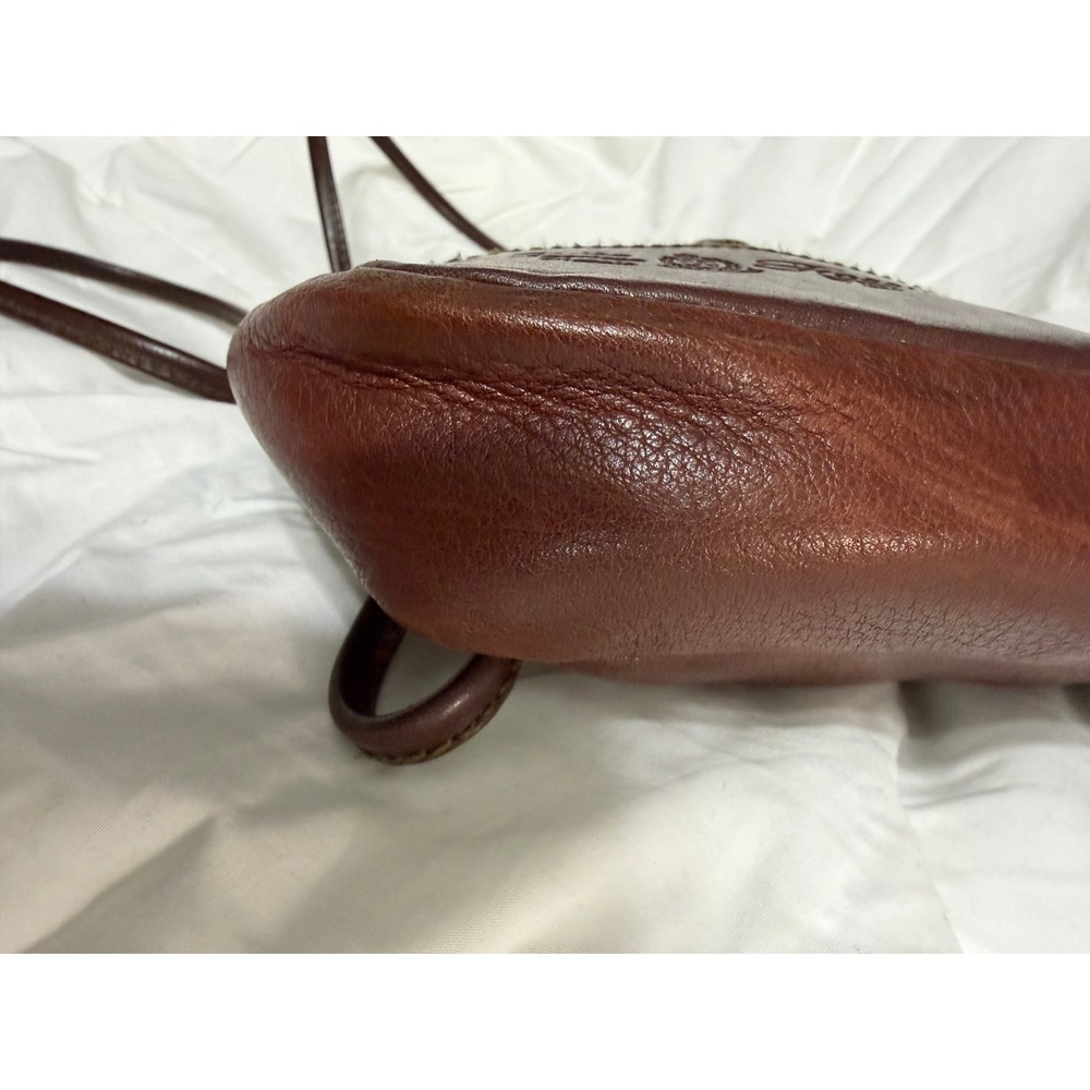 Fossil Vintage Brown Pebbled Leather Crossbody Bag Small Messenger 75082 Key - Picture 4 of 8